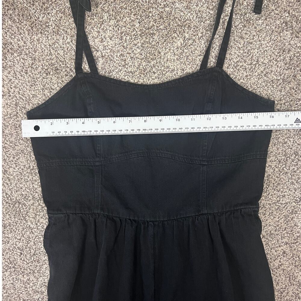 Old Navy Womens M Minimalist Staple Y2K Whimsigoth Smocked Wide Leg Jumpsuit - Picture 10 of 13